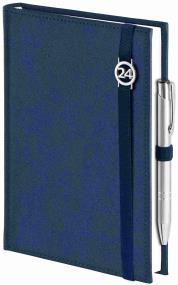 Kalendarz 2024 A5 Tygodniowy Cross granatowy. Wydawca: Wokół nas. ZdrowePodejscie.pl Opakowanie Kalendarz 2024 A5 Tygodniowy Cross granatowy