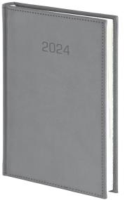 Kalendarz 2024 B6 Dzienny Vivella szary. Wydawca: Wokół nas. ZdrowePodejscie.pl Opakowanie Kalendarz 2024 B6 Dzienny Vivella szary