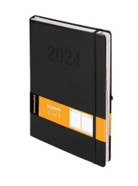 Kalendarz 2024 Memo A4 DNS czarny. Autor: Opracowanie zbiorowe. ZdrowePodejscie.pl Okładka książki Kalendarz 2024 Memo A4 DNS czarny