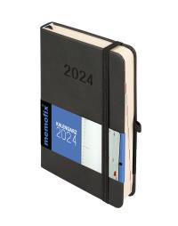 Kalendarz 2024 Memo B6 DNS czarny. Autor: Opracowanie zbiorowe. ZdrowePodejscie.pl Okładka książki Kalendarz 2024 Memo B6 DNS czarny