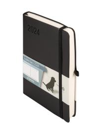 Kalendarz 2024 Minimalizm B6 czarny DNS. Autor: -. ZdrowePodejscie.pl Okładka książki Kalendarz 2024 Minimalizm B6 czarny DNS