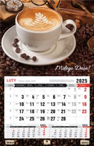 Okładka książki Kalendarz 2024 trójdzielny 3XL jednodzielny cappuccino KTJ3XL-V.12