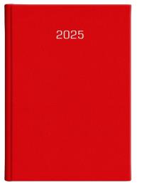 Kalendarz 2025 A4 dzienny Albit czerwony. Wydawca: Wokół nas. ZdrowePodejscie.pl Opakowanie Kalendarz 2025 A4 dzienny Albit czerwony