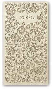 Okładka książki Kalendarz 2025 A6 tyg vivella relief BEŻOWY