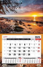 Okładka książki Kalendarz 2025 jednodzielny 3XL Plaża Orłowo