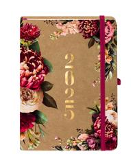 Okładka książki Kalendarz 2025 Kraft Piwonia A5 TNS