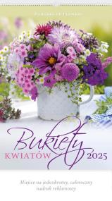 Okładka książki Kalendarz 2025 Reklamowy Bukiety kwiatów