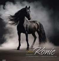 Okładka książki Kalendarz 2025 ścienny albumowy Konie