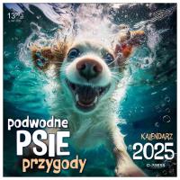 Opakowanie Kalendarz 2025 Ścienny Podwodne Psie Przygody