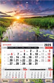 Okładka książki Kalendarz 2025 Trójdzielny jednodzielny Mazury