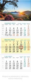Okładka książki Kalendarz 2025 trójdzielny Pejzaż