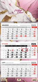 Okładka książki Kalendarz 2025 Trójdzielny płaska główka Glamour