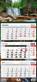 Okładka książki Kalendarz 2025 Trójdzielny płaska główka Karpacz