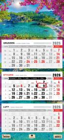 Okładka książki Kalendarz 2025 Trójdzielny płaska główka Korfu