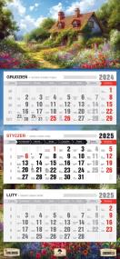 Okładka książki Kalendarz 2025 Trójdzielny płaska główka Romantico