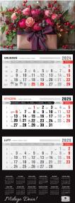 Okładka książki Kalendarz 2025 Trójdzielny Premium Flower Box