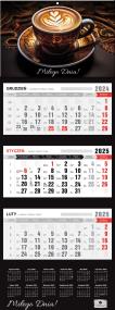 Okładka książki Kalendarz 2025 Trójdzielny Premium Kawa