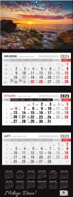 Okładka książki Kalendarz 2025 Trójdzielny Premium Plaża