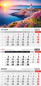 Opakowanie Kalendarz 2025 Trójdzielny z magnesem Latarnia