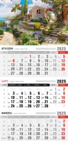 Opakowanie Kalendarz 2025 Trójdzielny z magnesem Romantico