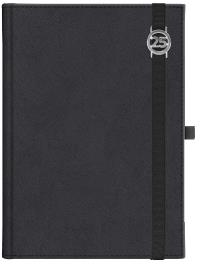 Opakowanie Kalendarz A5 dzienny Cross z gumką z azurową datówka Czarny