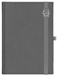 Opakowanie Kalendarz A5 dzienny Cross z gumką z azurową datówka Srebrny