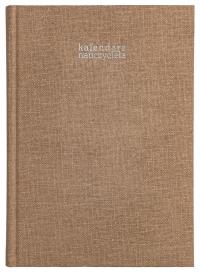 Kalendarz naucz. 2023/24 A5 tyg. Len beżowy. Wydawca: Wokół nas. ZdrowePodejscie.pl Opakowanie Kalendarz naucz. 2023/24 A5 tyg. Len beżowy