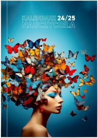 Kalendarz nauczyciela 2024/2025 B5 PCV Motyle. Autor: Opracowanie zbiorowe. ZdrowePodejscie.pl Okładka książki Kalendarz nauczyciela 2024/2025 B5 PCV Motyle