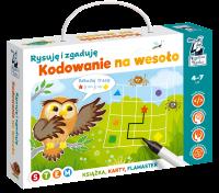Kodowanie na wesoło rysuję i zgaduję Kapitan Nauka. Autor: Michalec Katarzyna. ZdrowePodejscie.pl Okładka książki Kodowanie na wesoło rysuję i zgaduję Kapitan Nauka