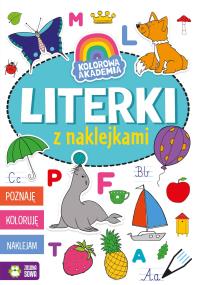 Okładka książki Kolorowa Akademia. Literki z naklejkami. Kolorowa Akademia