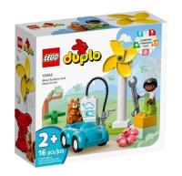 Lego DUPLO 10985 Turbina wiatrowa i samochód elektryczny. Wydawca: LEGO(R). ZdrowePodejscie.pl Opakowanie Lego DUPLO 10985 Turbina wiatrowa i samochód elektryczny