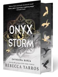 Onyx Storm. Onyksowa burza. Autor: Rebecca Yarros. ZdrowePodejscie.pl Okładka książki Onyx Storm. Onyksowa burza