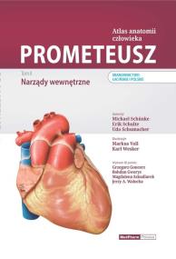 Okładka książki Prometeusz Atlas anatomii człowieka tom II Narządy wewnętrzne Mianownictwo łacińskie i polskie