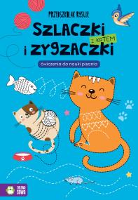 Okładka książki Przedszkolak rysuje. Szlaczki i zygzaczki z kotem