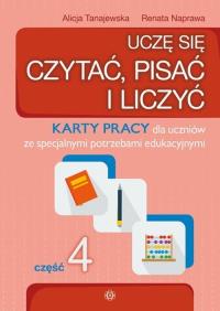 Uczę się czytać, pisać i liczyć KP cz.4 w.2023. Autor: Alicja, Tanajewska. ZdrowePodejscie.pl Okładka książki Uczę się czytać, pisać i liczyć KP cz.4 w.2023