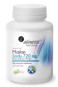 Zdjęcie produktu Aliness Maślan sodu 720mg (Kwas masłowy 170mg) 100 kaps