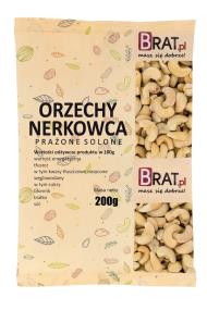 Zdjęcie produktu Brat Orzechy nerkowca prażone solone 200g