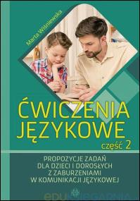 Ćwiczenia językowe część 2. Autor: Marta Wiśniewska. ZdrowePodejscie.pl Okładka książki Ćwiczenia językowe część 2