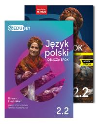 Okładka książki J. polski LO 2.2 Oblicza epok Eduset + podr ZPiR