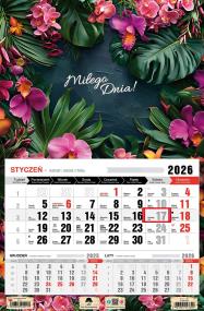 Kalendarz 2026 jednodzielny glamour. Wydawca: Pan Kalendarzyk. ZdrowePodejscie.pl Opakowanie Kalendarz 2026 jednodzielny glamour