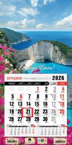 Kalendarz 2026 jednodzielny mini Grecja. Wydawca: Pan Kalendarzyk. ZdrowePodejscie.pl Opakowanie Kalendarz 2026 jednodzielny mini Grecja