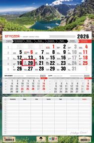 Kalendarz 2026 jednodzielny z planem zajęć Tatry. Wydawca: Pan Kalendarzyk. ZdrowePodejscie.pl Opakowanie Kalendarz 2026 jednodzielny z planem zajęć Tatry
