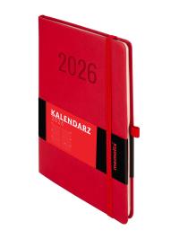 Kalendarz 2026 Memofix A5 TDW czerwony. Autor: -. ZdrowePodejscie.pl Okładka książki Kalendarz 2026 Memofix A5 TDW czerwony