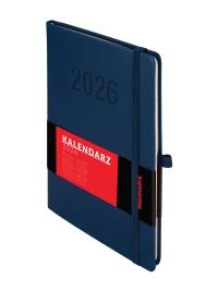 Kalendarz 2026 Memofix A5 TDW granatowy. Autor: -. ZdrowePodejscie.pl Okładka książki Kalendarz 2026 Memofix A5 TDW granatowy