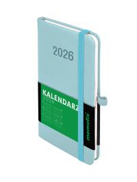 Kalendarz 2026 Memofix A6 TDW błękitny. Autor: -. ZdrowePodejscie.pl Okładka książki Kalendarz 2026 Memofix A6 TDW błękitny