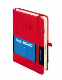 Okładka książki Kalendarz 2026 Memofix B6 DNS czerwony