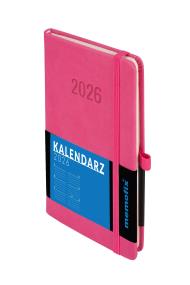 Kalendarz 2026 Memofix B6 TDW różowy. Autor: -. ZdrowePodejscie.pl Okładka książki Kalendarz 2026 Memofix B6 TDW różowy