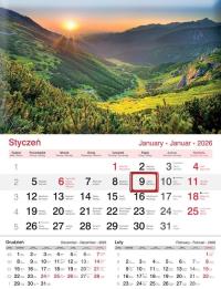 Opakowanie Kalendarz 2026 ścienny jednodzielny Góry