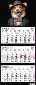 Opakowanie Kalendarz 2026 Trójdzielny Pies