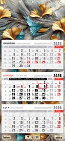 Kalendarz 2026 trójdzielny płaska główka abstrakcj. Wydawca: Pan Kalendarzyk. ZdrowePodejscie.pl Opakowanie Kalendarz 2026 trójdzielny płaska główka abstrakcj